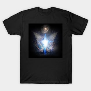 Bright star with white angel wings T-Shirt